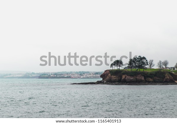 Misty Cold English Coastline Stock Photo Edit Now 1165401913 - 