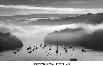 Misty Moorings, Fowey Estuary, Cornwall