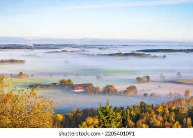 Misty morning light in the countryside at autumn - Powered by Shutterstock