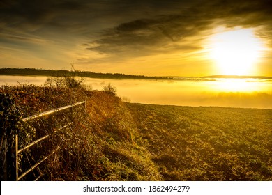 Misty Morning Near Cardigan, Wales.