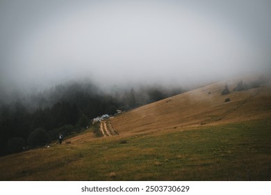 Misty Mountain Cabin Overlooking Forested Hills - Powered by Shutterstock