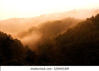 Misty Mountain Sunrise, Braxton County, West Virginia, USA