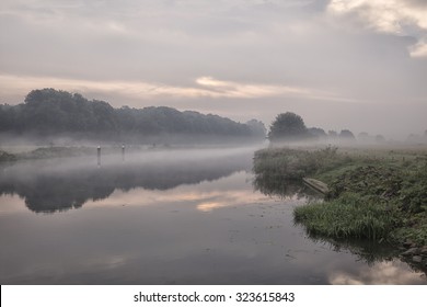 Misty River Landscape