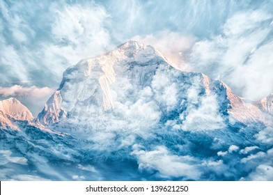 Misty Snow Mountain