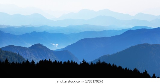 1,936 Cascade mountain silhouette Stock Photos, Images & Photography ...