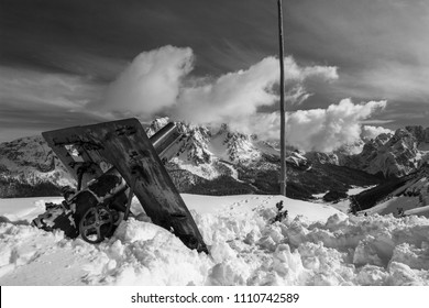 Misurina, Italy, Mar. 10 2016
Cannon From The First World War In Winter, The Location Is Monte Piana