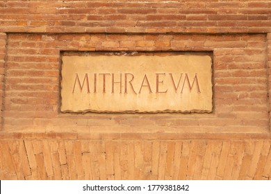 The Mithraeum discovered in 1922 and opened to the public in 1937, is considered one of the most important cult sites dedicated to Mithras - Shutterstock ID 1779381842