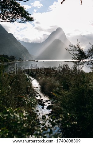 Similar – Mitre Peak Neuseeland