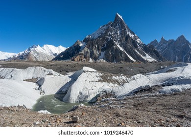 Mitre Peak View From Concordia Camp, K2 Trek, Pakistan, Asia