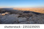 Mitzpe Ramon geological landform crater in palestine Israel holy land Negev desert sinai peninsula