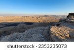 Mitzpe Ramon geological landform crater in palestine Israel holy land Negev desert sinai peninsula