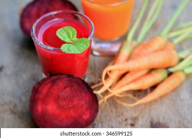 Mix Beetroot And Carrot Juices