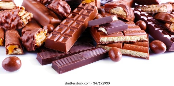 Mix Of Chocolate On Table, Close-up