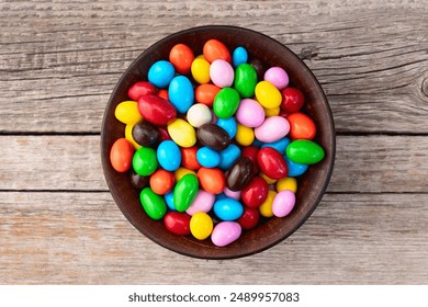 Mix of colorful candies . Multicolored unhealthy background. Sweet dessert top view - Powered by Shutterstock