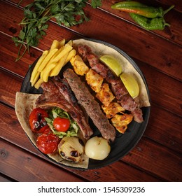 Mix Grills , Kebab, Beef, Chicken Pieces, Fries