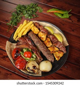 Mix Grills , Kebab, Beef, Chicken Pieces, Fries