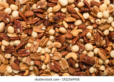Mix of nuts as a background. Top view.  - Shutterstock ID 1922569958