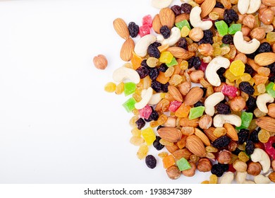 A Mix Of Nuts And Dry Fruits