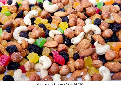 A Mix Of Nuts And Dry Fruits