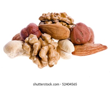    Mix Nuts Isolated On White Background