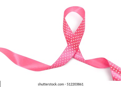 Mix Pink ribbon on a white background  - Shutterstock ID 512203861
