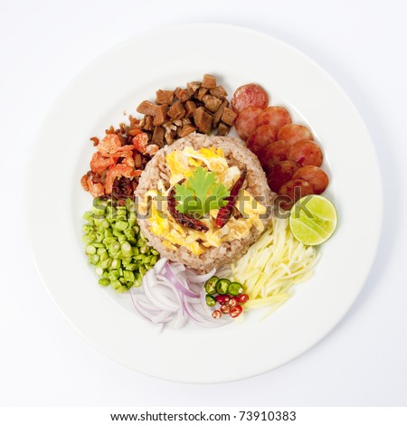 Mix Rice Paste,Thai style.