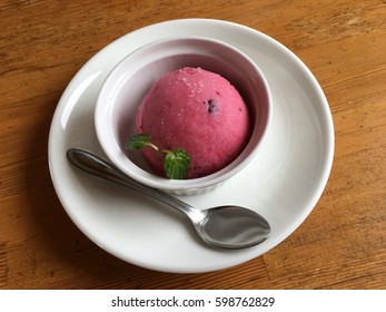 Mixed Berries Sorbet On The Plate