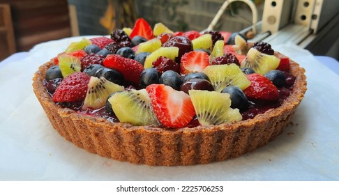 Mixed Berry Cheese Pie, Fruit Tart