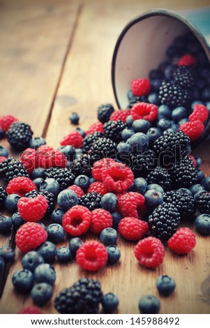 Mixed berry fruits