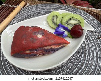 Mixed Berry Scone And Kiwi Fruits With Cherry