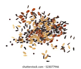 Mixed Bird Seed Isolated On White