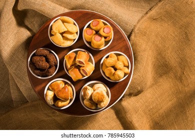 Mixed Brazilian Snack On The Table.