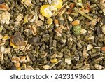 mixed cereals, grass, grain, corn for animals, combined pet food for rodents, meat-free food