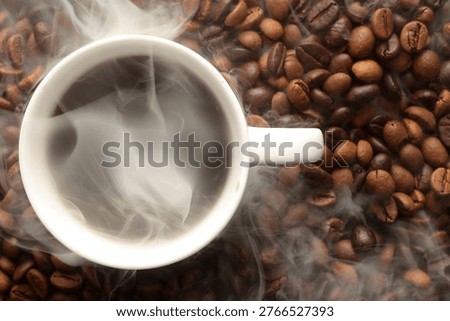 Mixed coffee been roasting preparing brewing smoke steam vapour coffee cup drink 