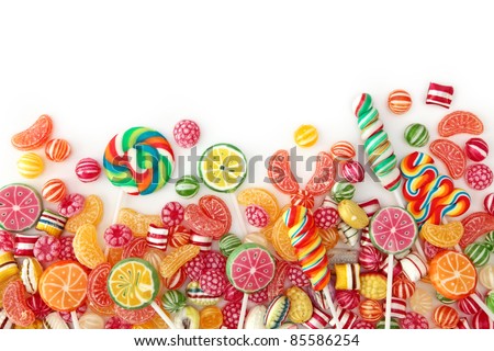 Similar – Image, Stock Photo Colorful lollipops and candies