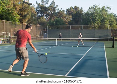 Mixed Doubles Tennis Lesson