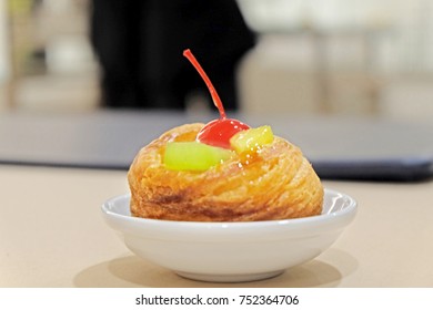 Mixed Fresh Fruit Danish Served For Breakfast