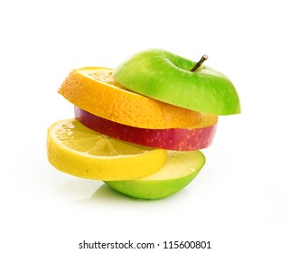 Mixed Fruit isolated on a white background