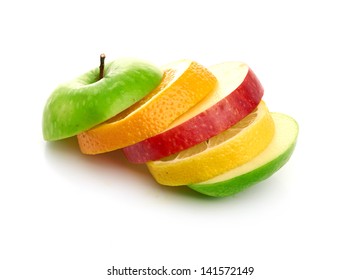 Mixed Fruit Isolated On White Background