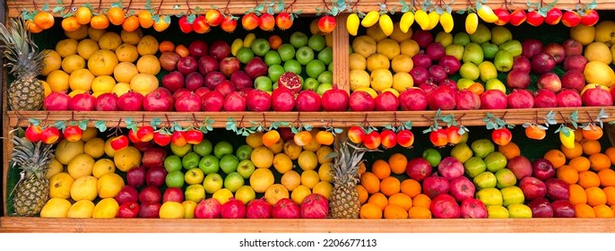 Mixed Fruits In The Grocery Aisle