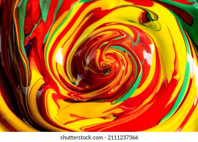 Mixed Glossy Thick Oil Paint, Abstract Bright Color Background