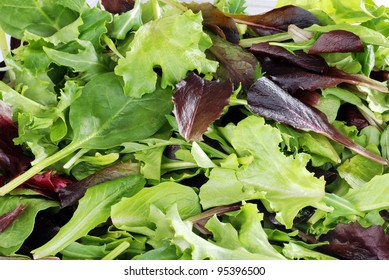 Mixed Greens Lettuce Background