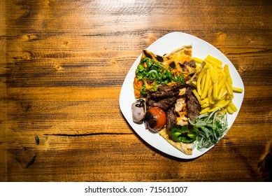 Mixed Grill Platter with meat chicken and beef in Arabic Style - Shutterstock ID 715611007
