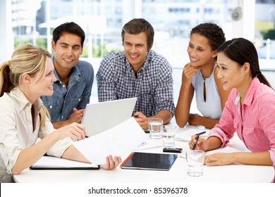 Mixed Group In Business Meeting