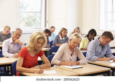 Mixed Group Of Students In Class