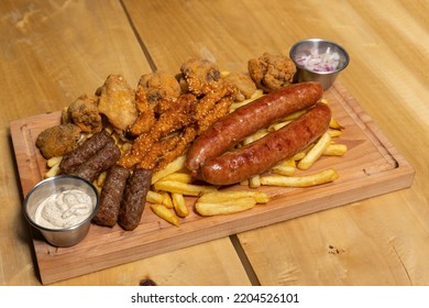 Mixed Meat Platter With French Fries