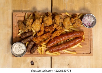 Mixed Meat Platter With French Fries