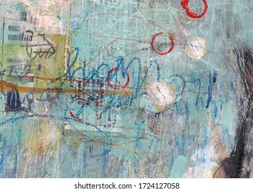 Mixed Media Abstract Collage Texture