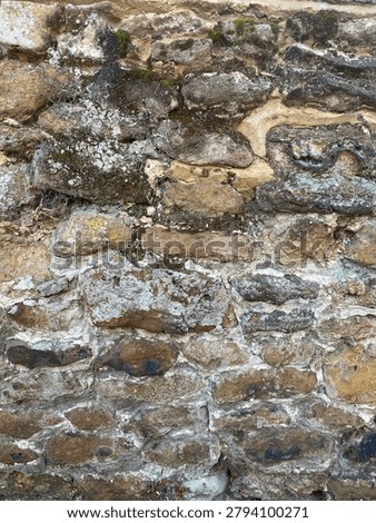 A mixed medium wall of substantial age