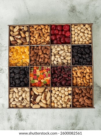 mixed nuts packed in a box